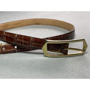 Alligator‎ Belt Leather Grain Calf Handmade S USA Handmade Martin Dingman Exotic